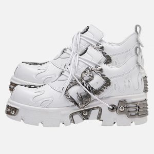 Concert Outfit Dark Metal Heavy-Soled Small Leather Shoes