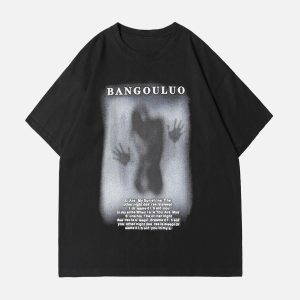 Concert Outfit Dark Silhouette Print T-Shirt