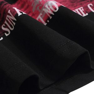 Concert Outfit Dark Sunset Ocean Print Street Rap T-Shirt