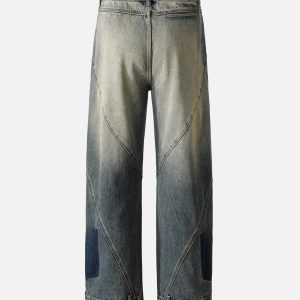 Concert Outfit Deconstructed Ankle Loop Straight Jeans