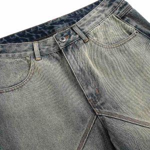 Concert Outfit Deconstructed Ankle Loop Straight Jeans