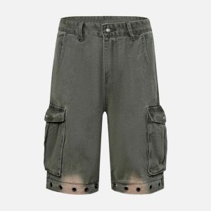 Concert Outfit Deconstructed Detachable Split Cargo Jeans
