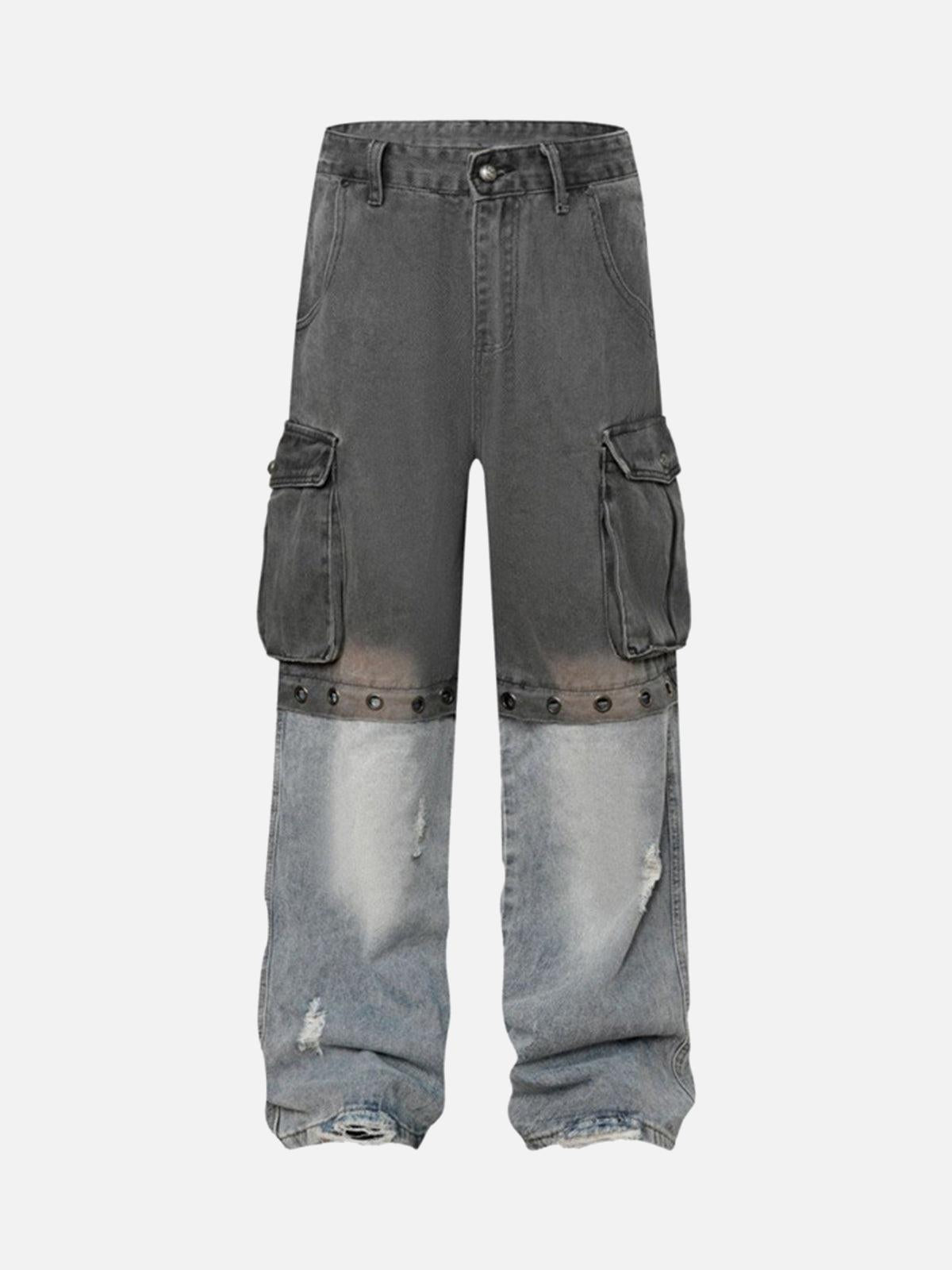 Concert Outfit Deconstructed Detachable Split Cargo Jeans Concert Outfit Deconstructed Detachable Split Cargo Jeans