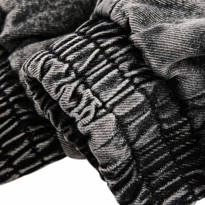 Concert Outfit Deconstructed Stand Collar Denim Jacket