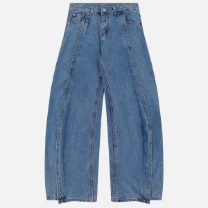 Concert Outfit Deconstruction Design Loose Jeans
