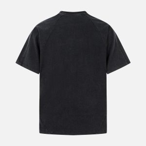 Concert Outfit Deconstruction Split Embroidered T-Shirt