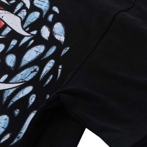 Concert Outfit Demon Skull Print T-Shirt