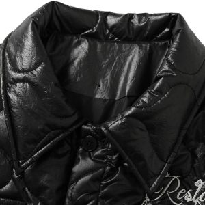 Concert Outfit Diamond Quilted Letter Embroidery Quilted Jacket