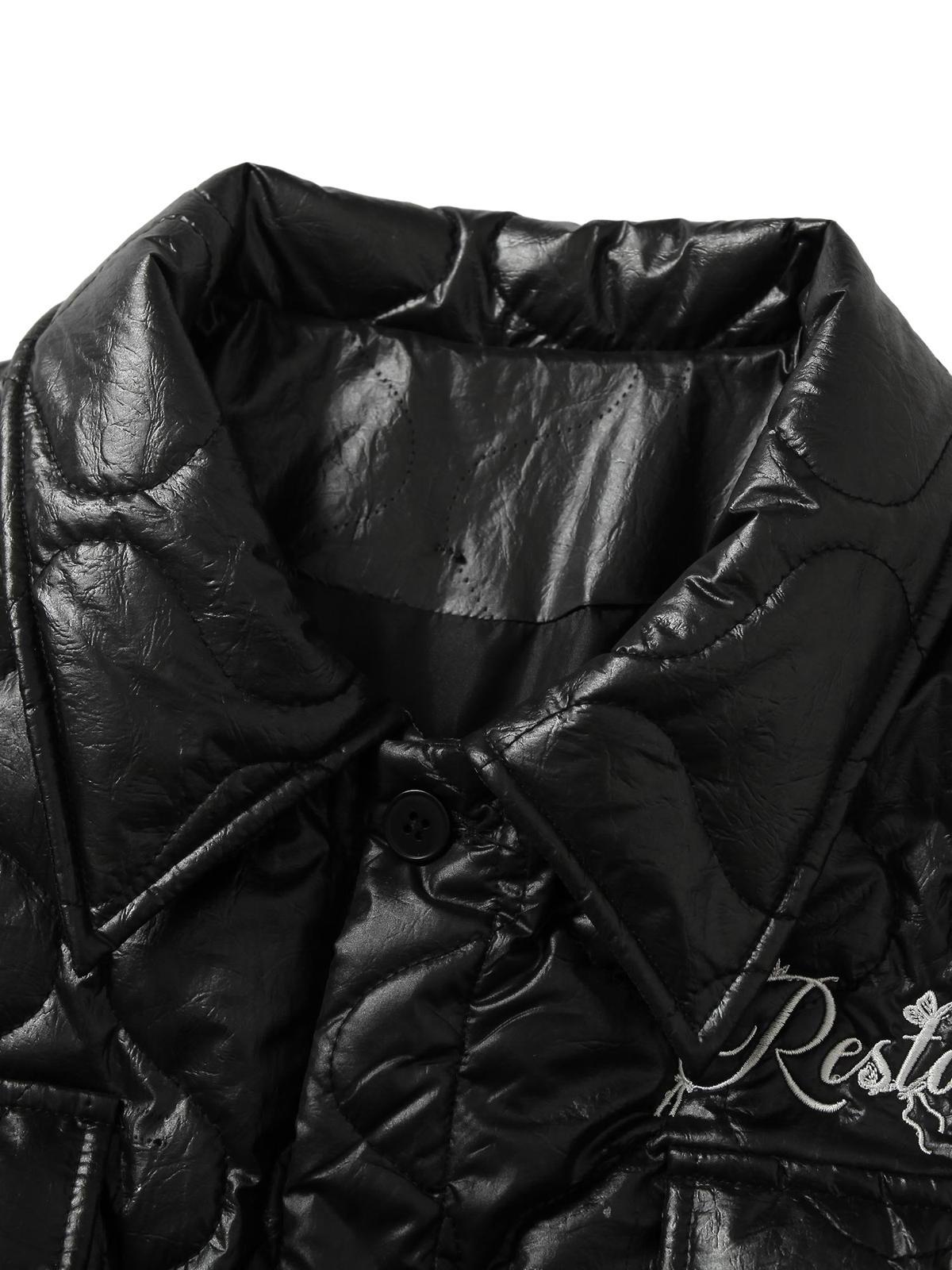 Concert Outfit Diamond Quilted Letter Embroidery Quilted Jacket Concert Outfit Diamond Quilted Letter Embroidery Quilted Jacket