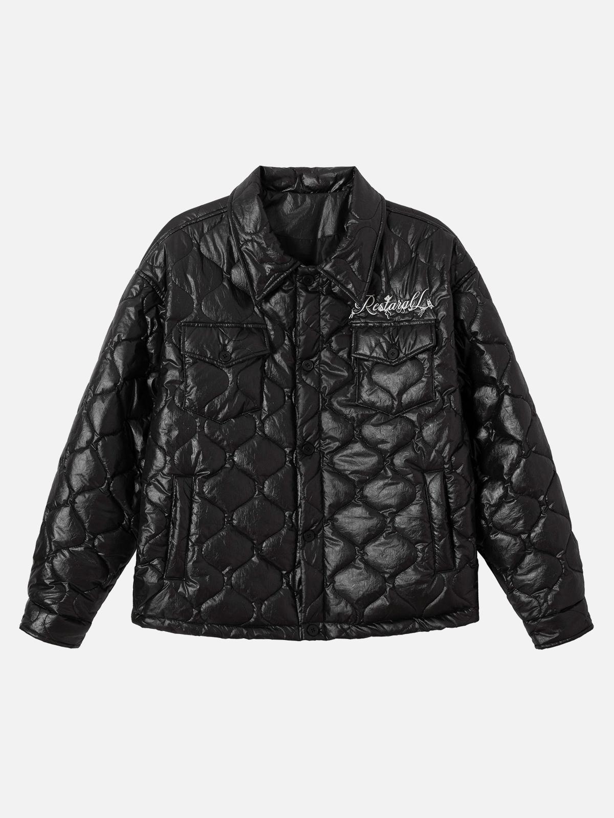 Concert Outfit Diamond Quilted Letter Embroidery Quilted Jacket Concert Outfit Diamond Quilted Letter Embroidery Quilted Jacket