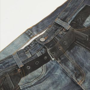 Concert Outfit Digital 3D Printed Fake Two Pair Jeans