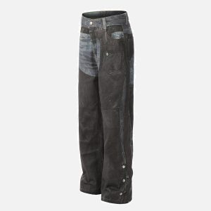 Concert Outfit Digital 3D Printed Fake Two Pair Jeans