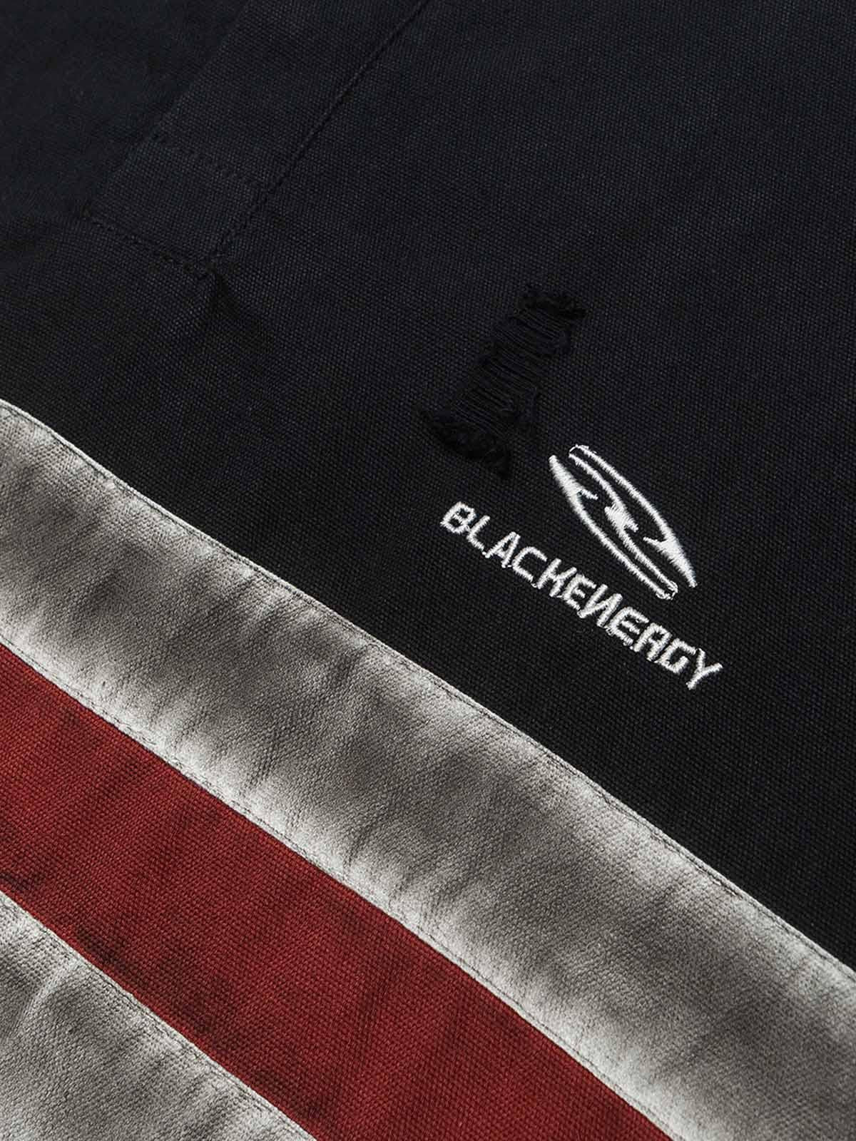 Concert Outfit Dirty-Dye Embroidered Long Sleeve Polo Shirt Concert Outfit Dirty-Dye Embroidered Long Sleeve Polo Shirt