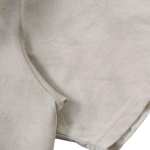 Concert Outfit Dirty-Dyed Washed Crew Neck T-Shirt