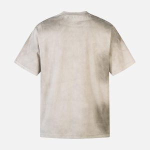 Concert Outfit Dirty-Dyed Washed Crew Neck T-Shirt