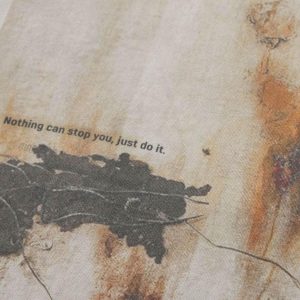 Concert Outfit Dirty-Dyed Washed Crew Neck T-Shirt