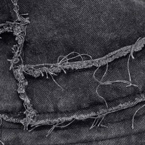 Concert Outfit Distressed Denim Raw Edge Destroyed Bucket Hat