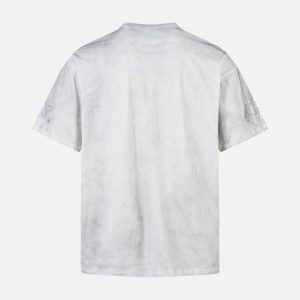 Concert Outfit Distressed Dirty Dyed Print T-Shirt