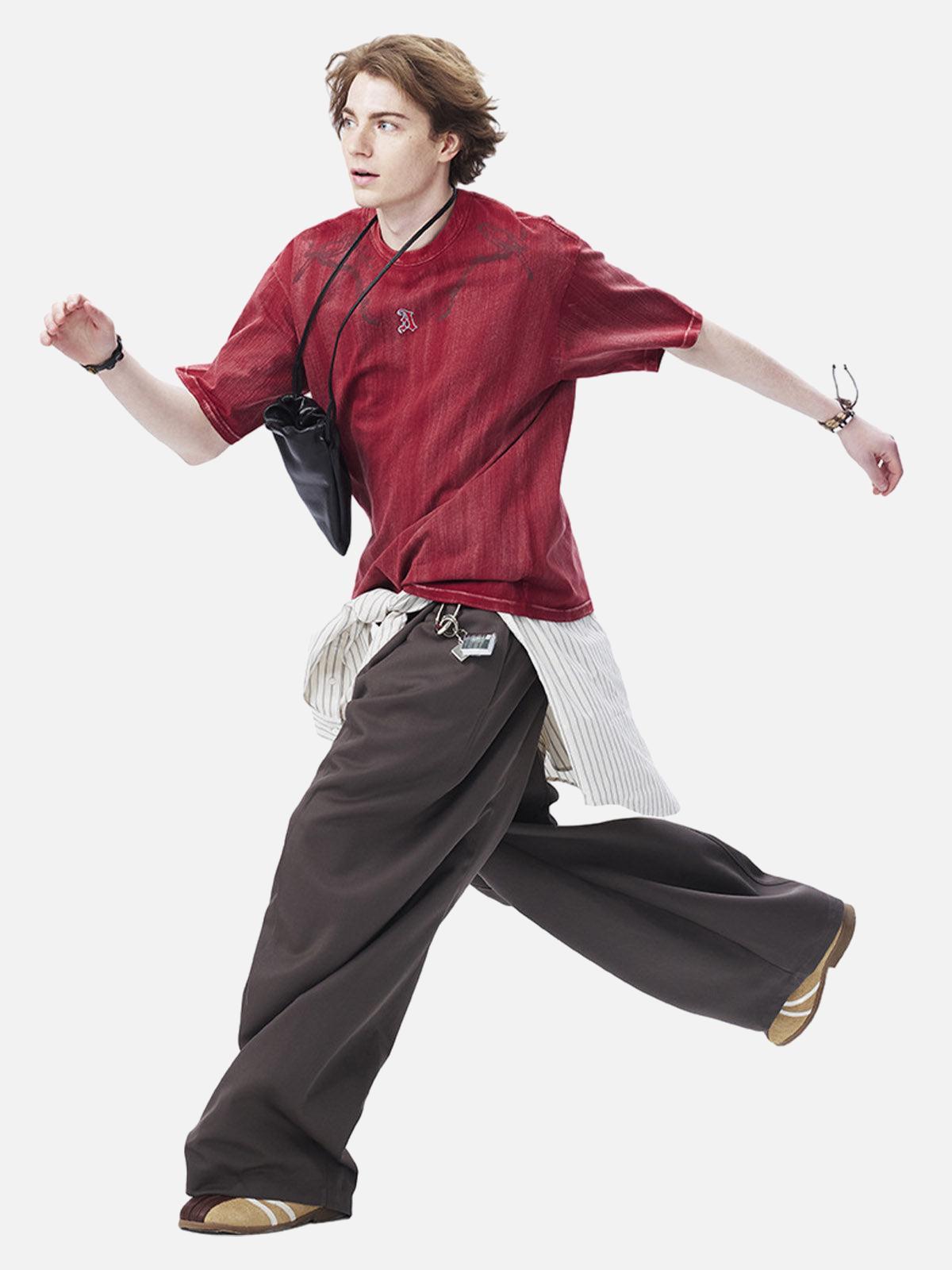 Concert Outfit Distressed Embroidered Letter T-Shirt Concert Outfit Distressed Embroidered Letter T-Shirt