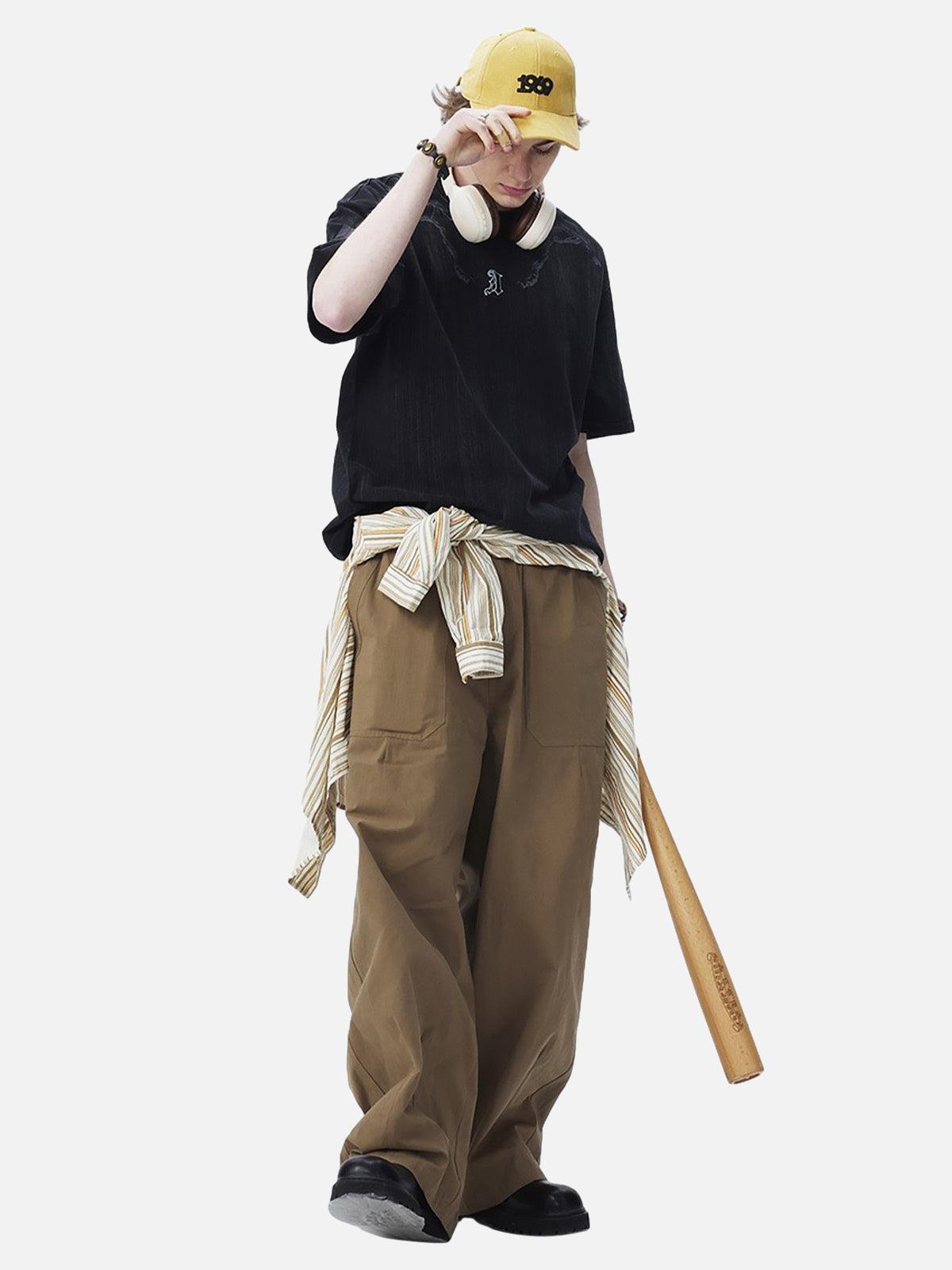 Concert Outfit Distressed Embroidered Letter T-Shirt Concert Outfit Distressed Embroidered Letter T-Shirt