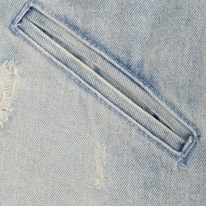 Concert Outfit Distressed Frayed Lapel Denim Jacket