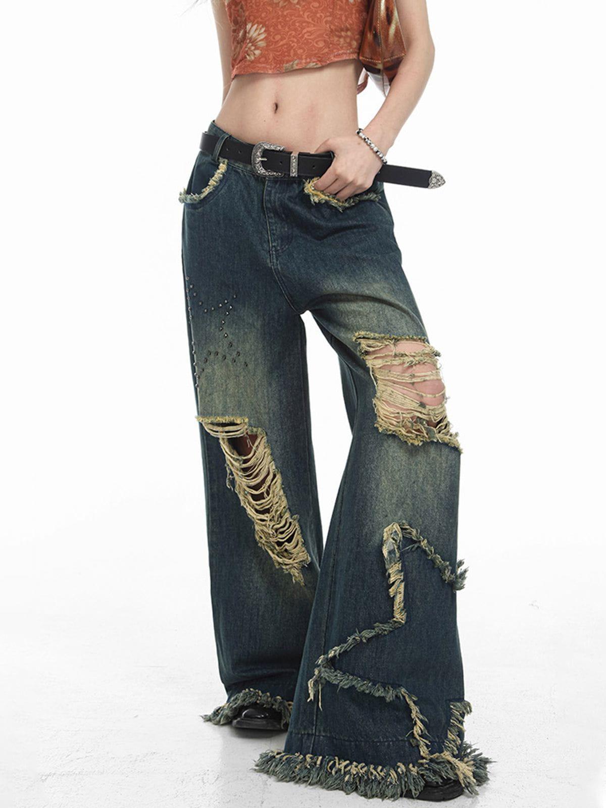 Concert Outfit Distressed Fringe Star Jeans Concert Outfit Distressed Fringe Star Jeans