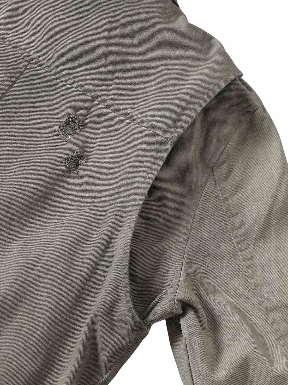 Concert Outfit Distressed Irregular Zip Up Denim Jacket Concert Outfit Distressed Irregular Zip Up Denim Jacket