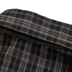 Concert Outfit Distressed Plaid Short-Sleeve Shirt