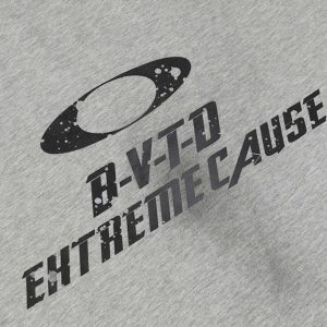 Concert Outfit Distressed Printed Faux Two-Piece Long-Sleeved T-Shirt