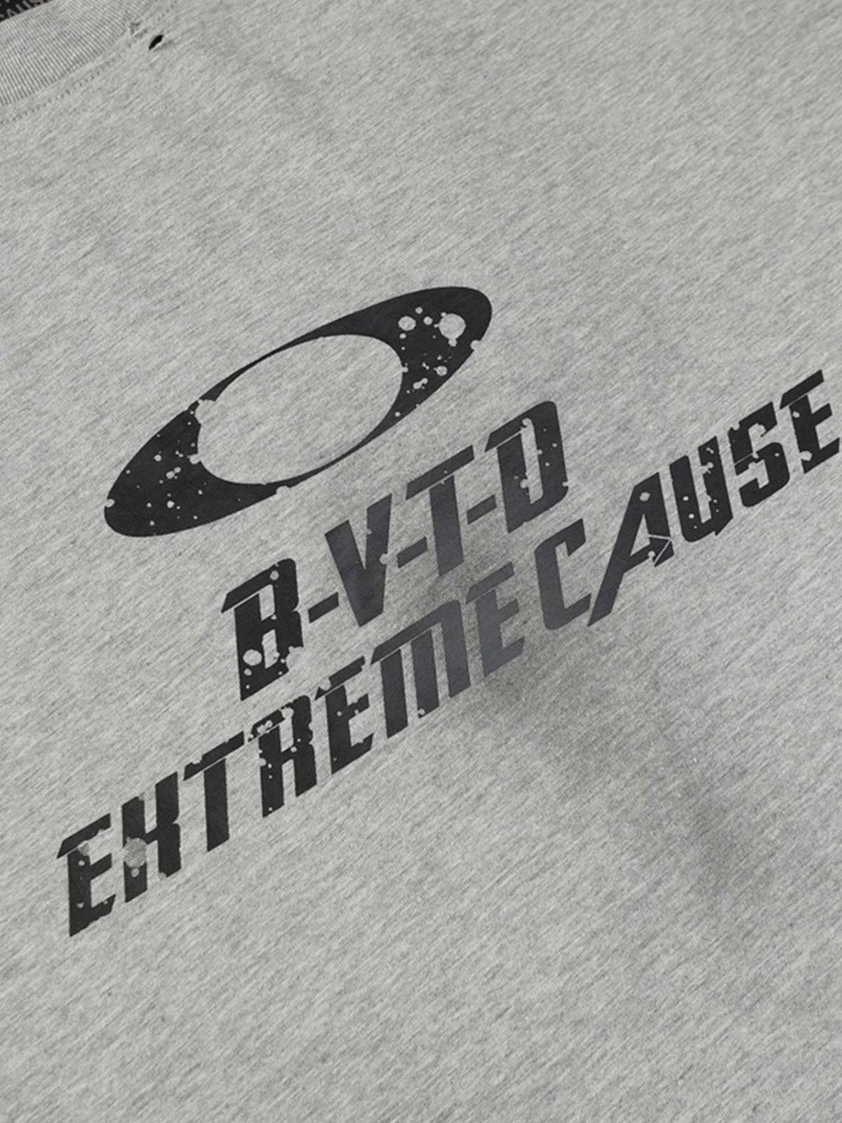 Concert Outfit Distressed Printed Faux Two-Piece Long-Sleeved T-Shirt Concert Outfit Distressed Printed Faux Two-Piece Long-Sleeved T-Shirt