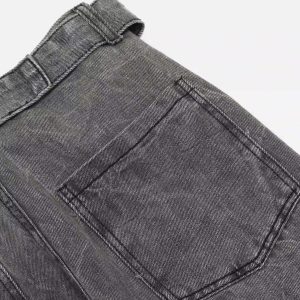 Concert Outfit Distressed Punk Jeans With Metal Belt