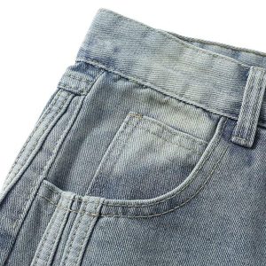 Concert Outfit Distressed Raw Edge Baggy Jeans