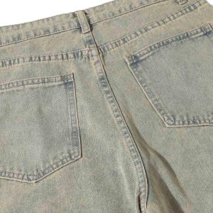 Concert Outfit Distressed Raw Edge Patch Jeans