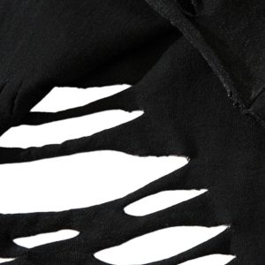 Concert Outfit Distressed Ripped Graphic Cross Print Vest