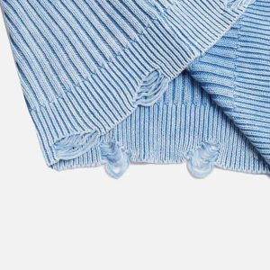 Concert Outfit Distressed Ripped Rivets Sweater