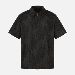 Concert Outfit Distressed Ripped Short Sleeve Shirt