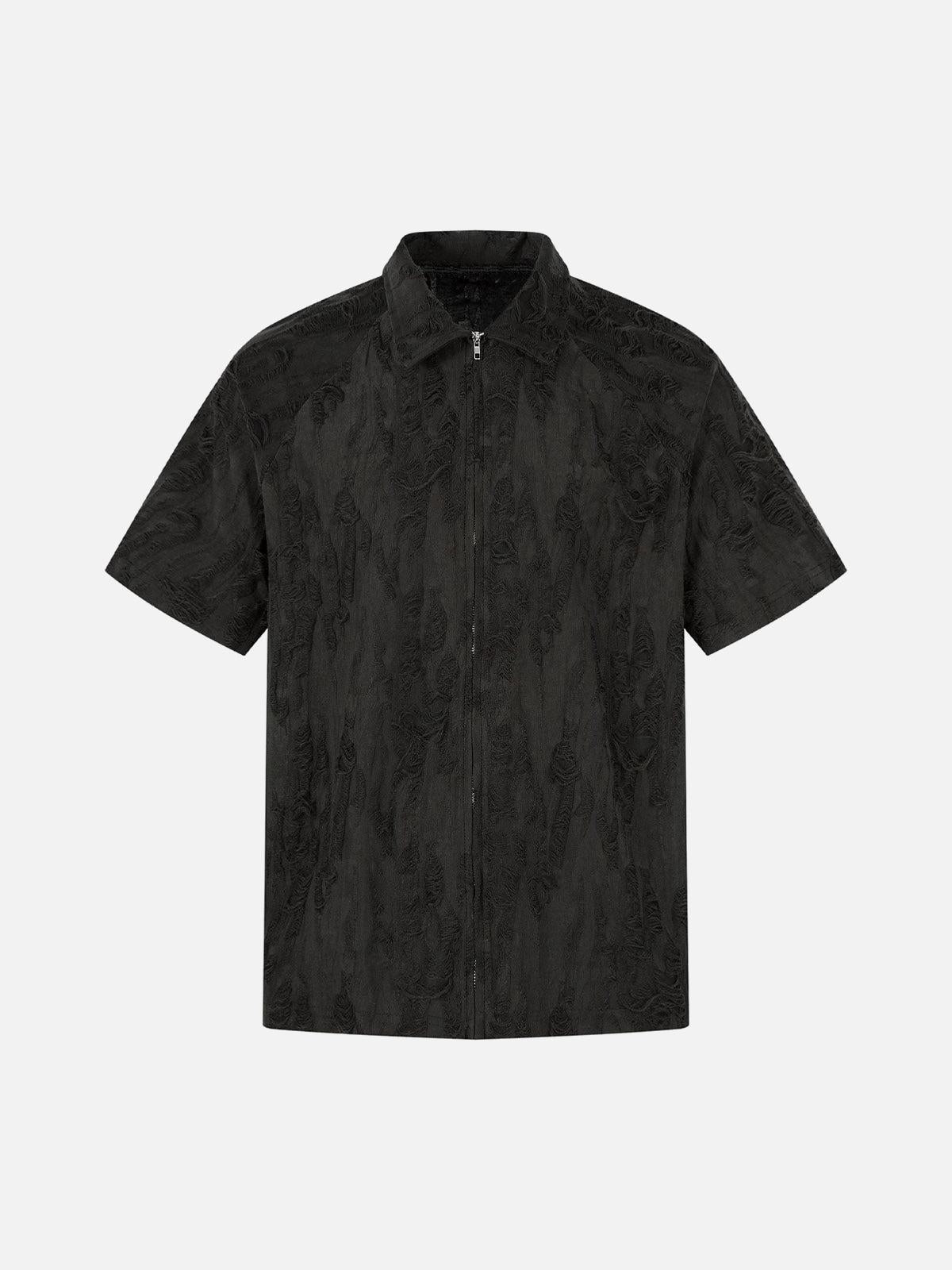 Concert Outfit Distressed Ripped Short Sleeve Shirt Concert Outfit Distressed Ripped Short Sleeve Shirt