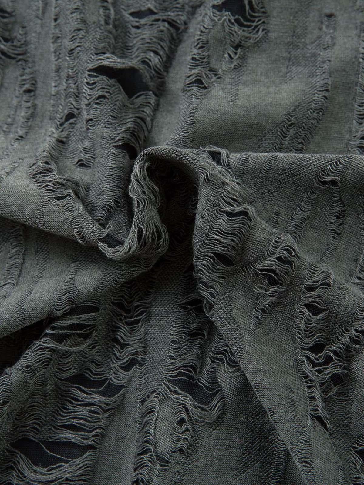 Concert Outfit Distressed Ripped Short Sleeve Shirt Concert Outfit Distressed Ripped Short Sleeve Shirt