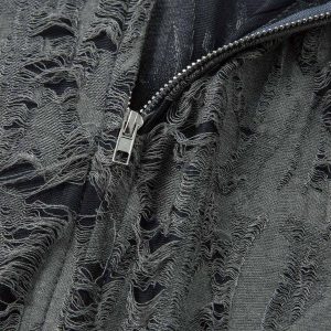 Concert Outfit Distressed Ripped Short Sleeve Shirt