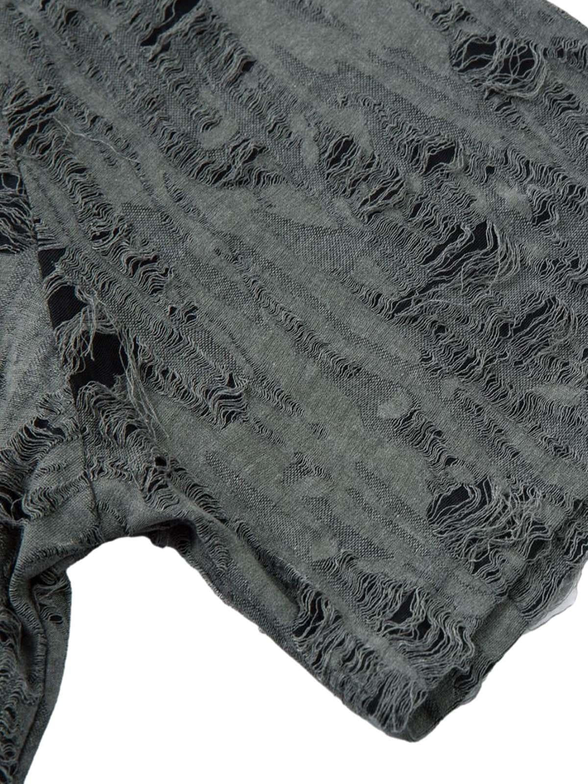 Concert Outfit Distressed Ripped Short Sleeve Shirt Concert Outfit Distressed Ripped Short Sleeve Shirt