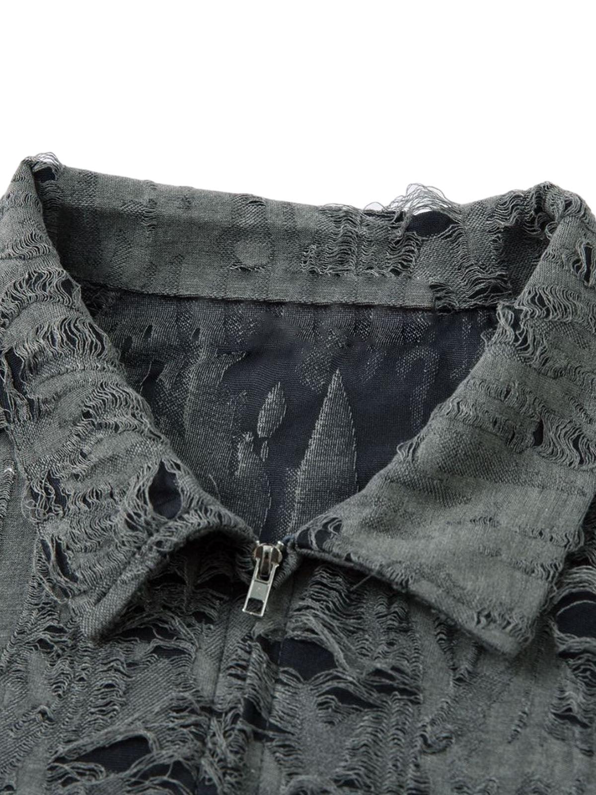 Concert Outfit Distressed Ripped Short Sleeve Shirt Concert Outfit Distressed Ripped Short Sleeve Shirt