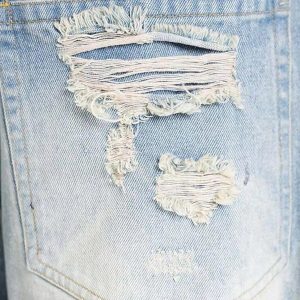 Concert Outfit Distressed Spider Letter Print Jeans