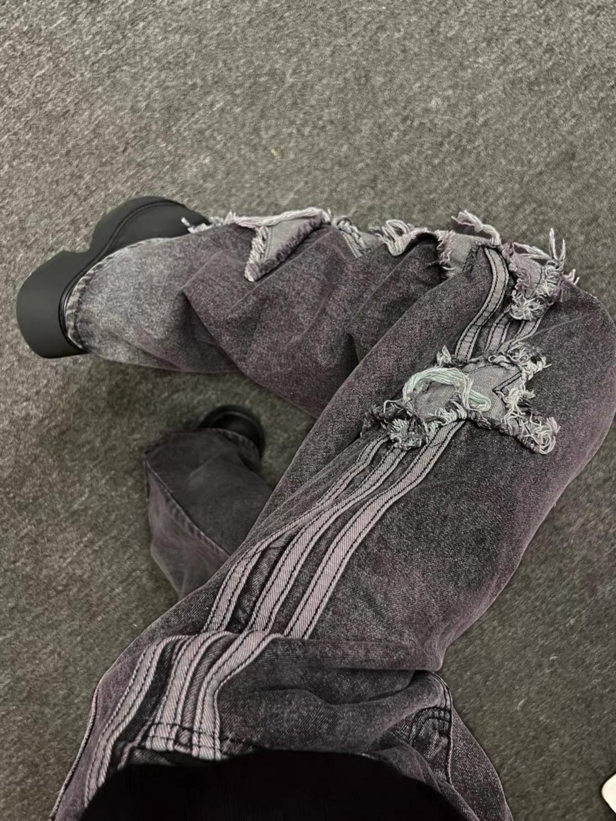 Concert Outfit Distressed Star Patch Jeans Concert Outfit Distressed Star Patch Jeans