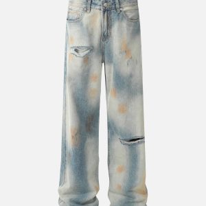 Concert Outfit Distressed Street Hip-Hop Jeans
