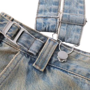 Concert Outfit Distressed Washed Detachable Jeans