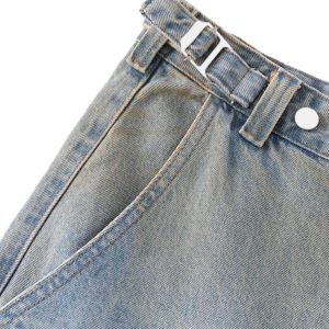 Concert Outfit Distressed Washed Detachable Jeans