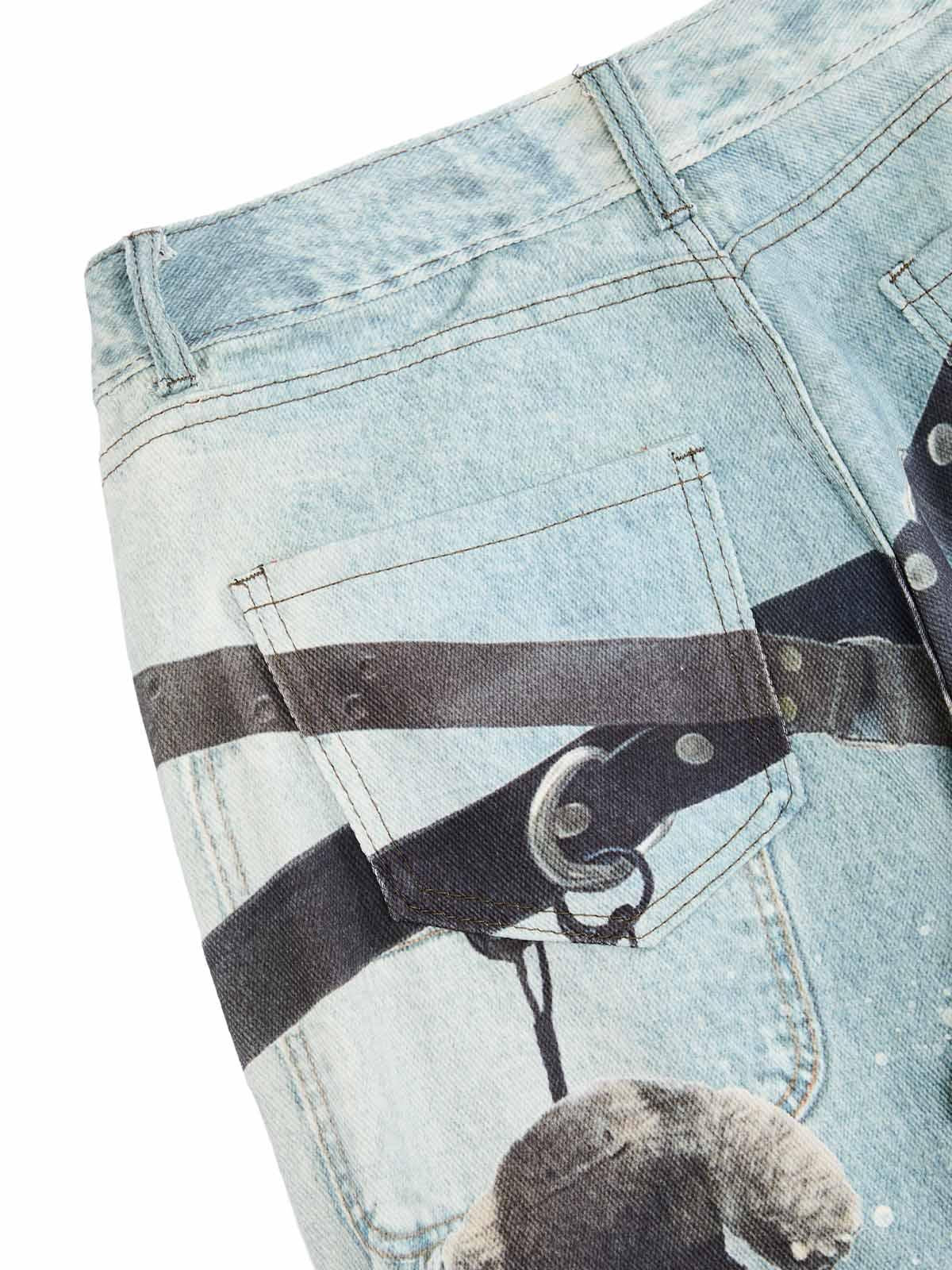 Concert Outfit Distressed Washed Ink-Splashed Chain Print Baggy Jeans Concert Outfit Distressed Washed Ink-Splashed Chain Print Baggy Jeans
