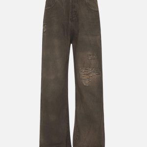 Concert Outfit Distressed Washed Jeans