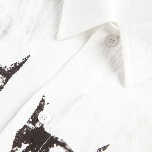 Concert Outfit Doberman Print Short Sleeve Shirt