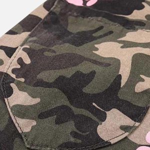 Concert Outfit Dog Paw Print Camouflage Pants